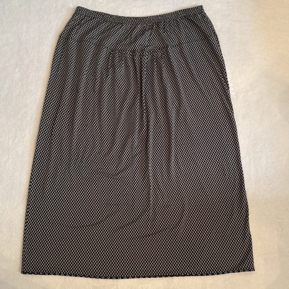 {NWT} Gudrun Sjoden | Geometric Print Lyocell Stretch Skirt Black/Gray (XL) - Picture 15 of 15